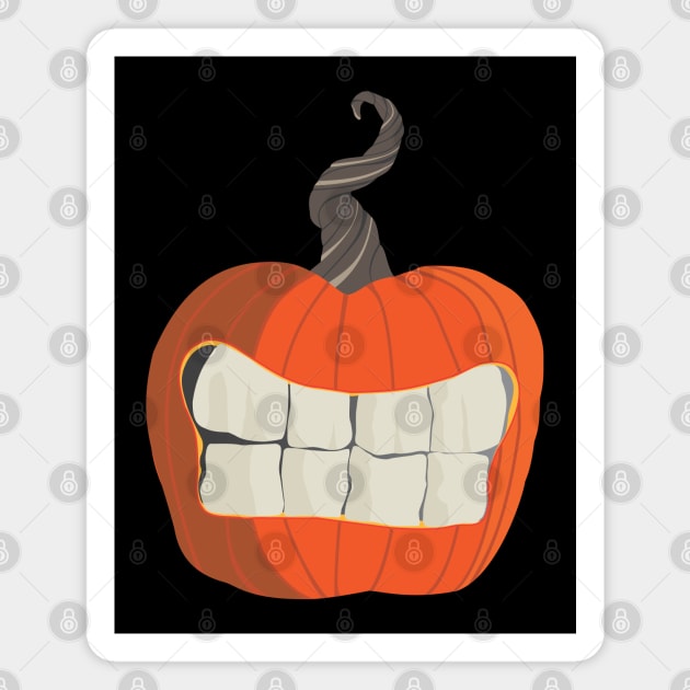 Pumpkin Grin Magnet by KneppDesigns